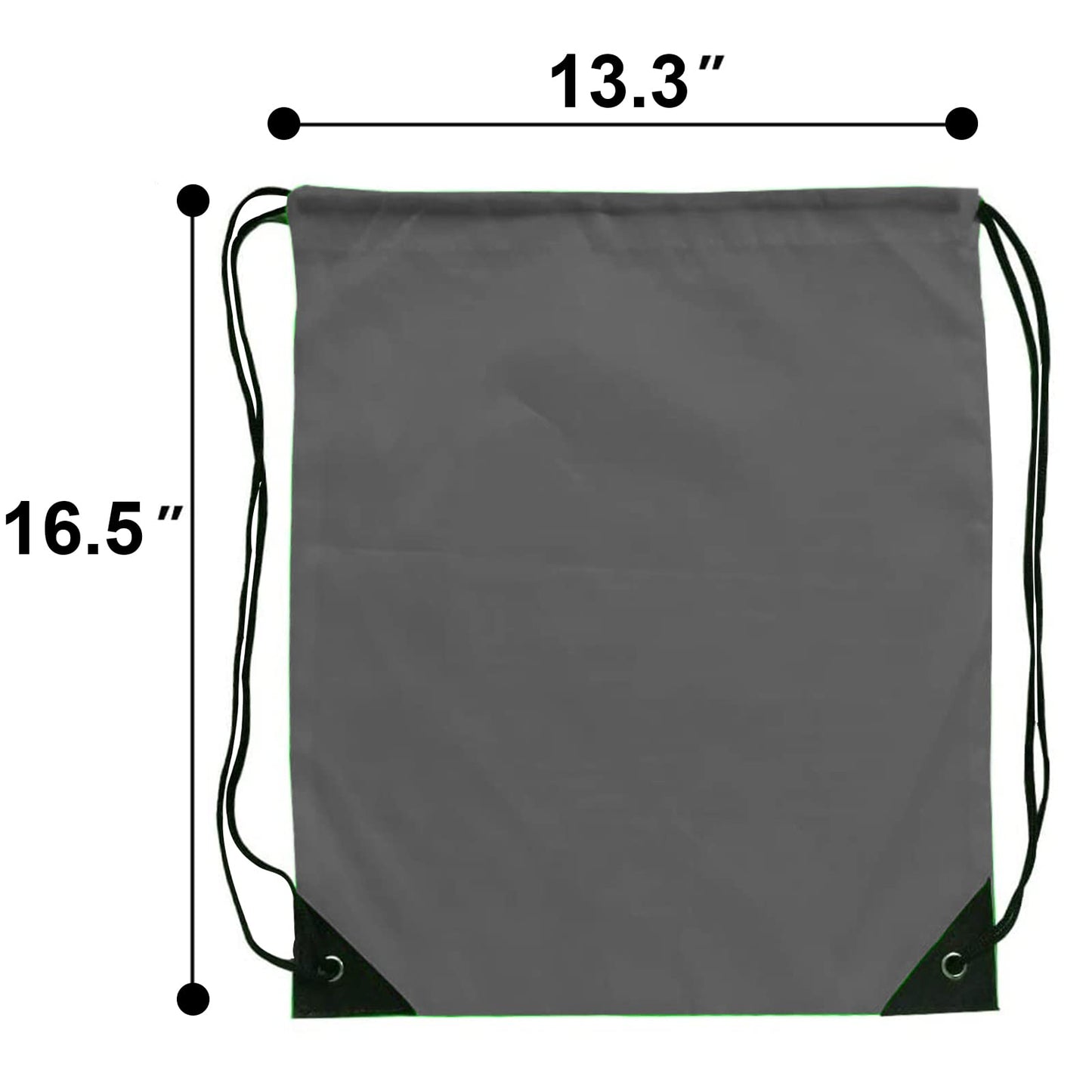 Grneric Drawstring Bags 42 Pcs Drawstring Backpack Bulk String Backpack Cinch Bag Sackpack for Men Women Gym (Gray)