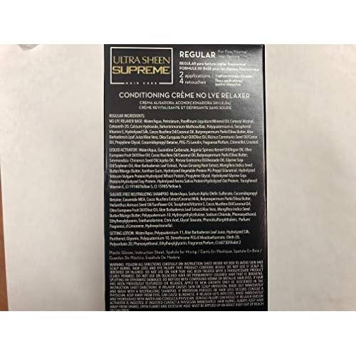 Ultra Sheen Supreme Conditioning Creme No Lye Relaxer with Ultra Brilliant Technology New Sulfate Neutralizing Shampoo Vitamin E Anti Breakage & Silk Protein - Regular