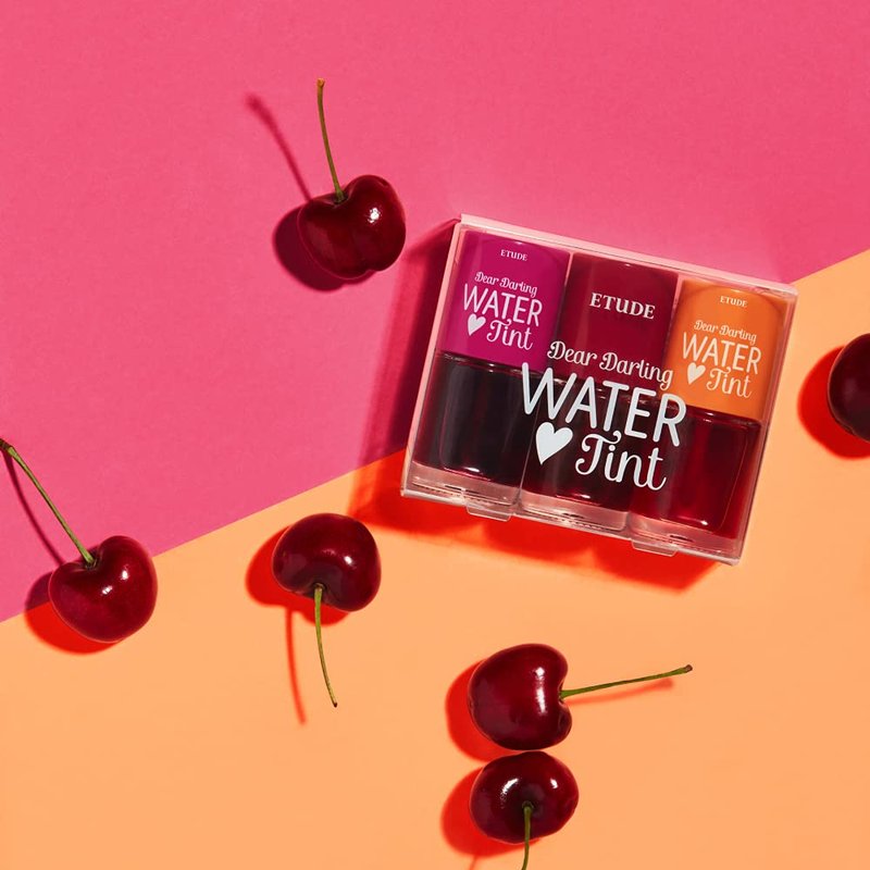 ETUDE HOUSE Dear Darling Water Tint Orange Ade | Bright Vivid Color Lip Tint with Moisturizing Pomegranate & Grapefruit Extract to Hydrate your Lips