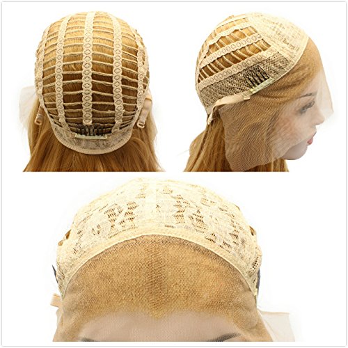 iwonawig Iewig Short Bob Straight Green Wig Half Hand Tied Synthetic Lace Front Heat Friendly Fiber