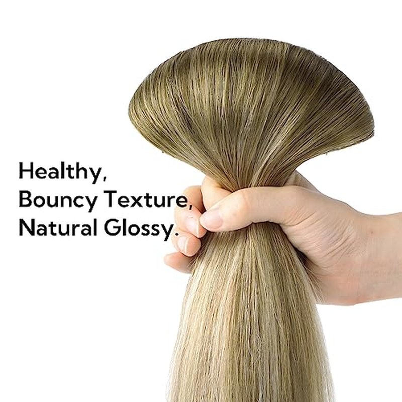 HOTBANANA Clip in Hair Extensions Real Human Hair, 150g 9pcs 20 inch Walnut Brown to Ash Brown and Bleach Blonde Straight Remy Clip in Extensions Full Head for Women