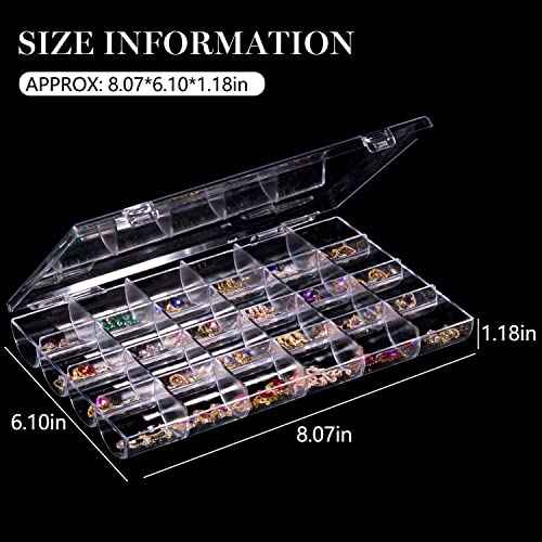 Nail Art Rhinestones Kit, Round Beads Flatback Crystals Multi Shapes Glass Crystal Rhinestones for Nail Art Makeup Face Decor Crafts Supply (Classic Style)