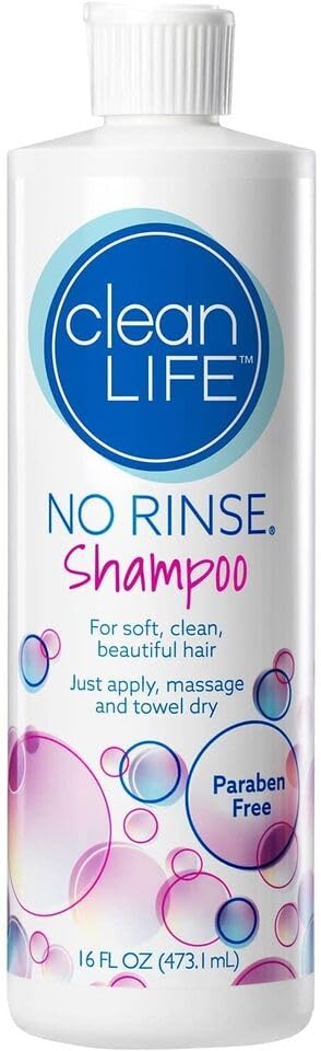 No-Rinse Shampoo, 8 fl oz - Leaves Hair Fresh, Clean and Odor-Free, Rinse-Free Formula