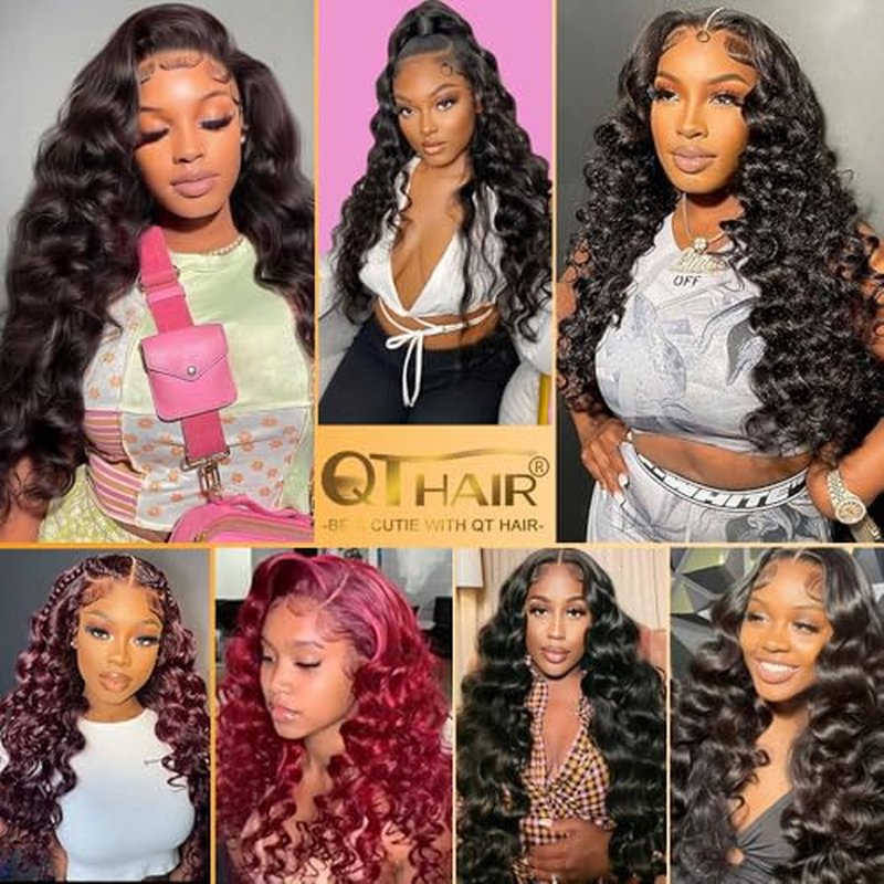 QTHAIR Brazilian Human Hair Loose Wave Bundles 16A Grade Brazilian Loose Weave 1 Bundles Deal (30",100g) Human Hair Natural Color