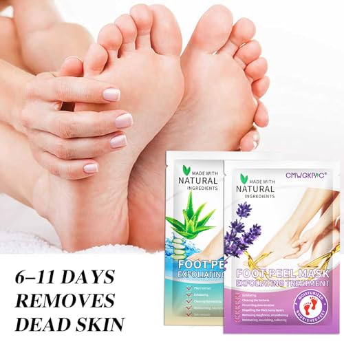 5 Pack Foot Peeling Mask,Exfoliator Peel Off Calluses Dead Skin Callus Remover,Foot Mask for Dry Cracked Feet,Foot Peel Masks for Men and Women Feet Peeling Mask for Stocking Stuffers