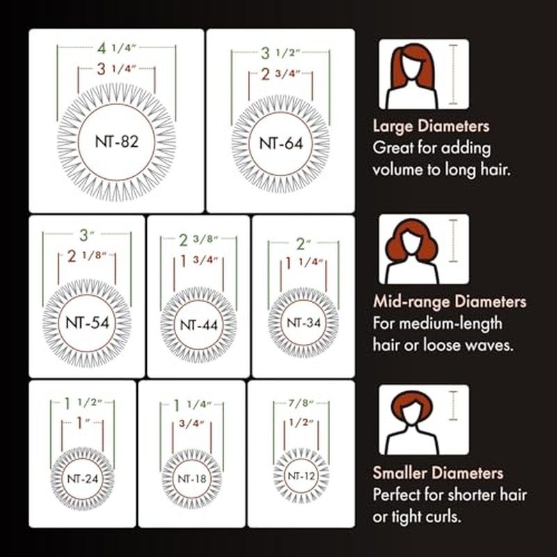 Olivia Garden NanoThermic Ceramic + Ion Round Thermal Hair Brush - Not Electrical - Professional Blowout Brush for Normal to Thick Hair