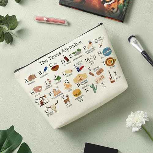Cute Texas State Souvenirs Gifts Makeup Bag Texas Themed Gifts for Women Her Sister Daughter Mom Friends Coworkers Aunt Niece Friendship Birthday Christmas