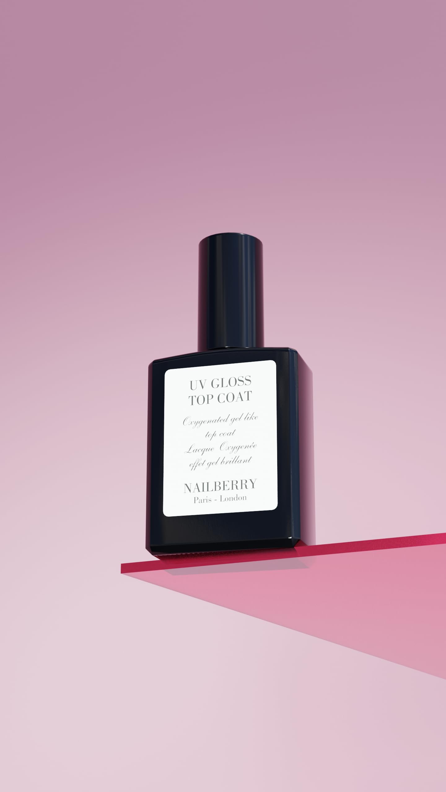 Nailberry UV Gloss Top Coat | Gel-Like Finish Nail Top Coat | Fast Drying Without UV or LED Lamps | Chip-Resistant, Oxygenated Gloss Finish | Vegan | Certified Halal & Cruelty Free | 25-Free | 15 ml