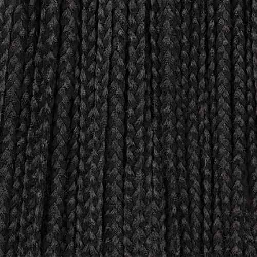 16 Inch Box Braid Crochet Hair,Crochet Box Braids,Crochet Braids Box Braids,Crochet Box Braids Pre Looped,1CM In Diameter 3X 100% Synthetic Hair Extensions(132 Strands,1B#)