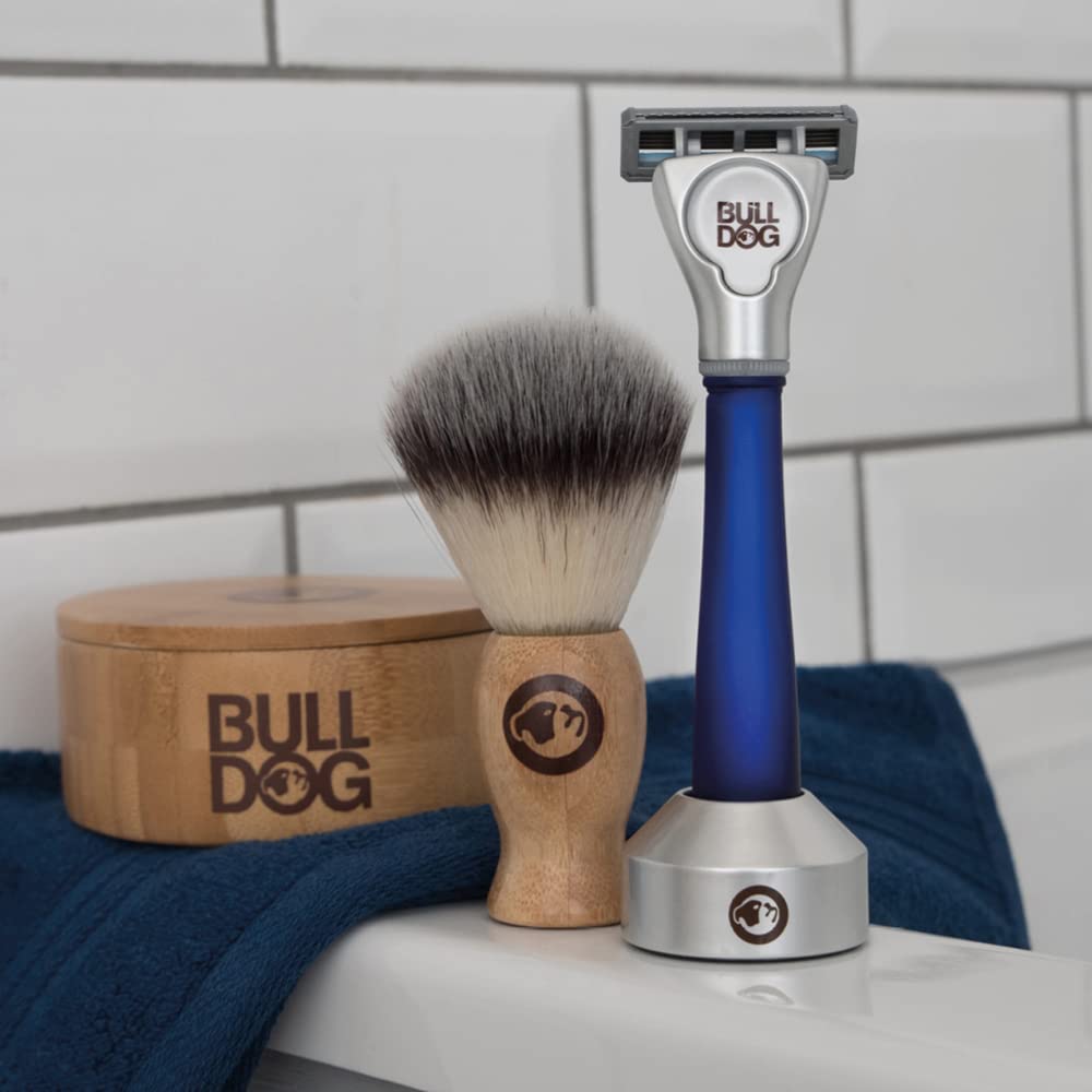 Men's Sensitive Skin Razor - Eco-Friendly Recycled Glass Handle with Stand | Grooming Essentials