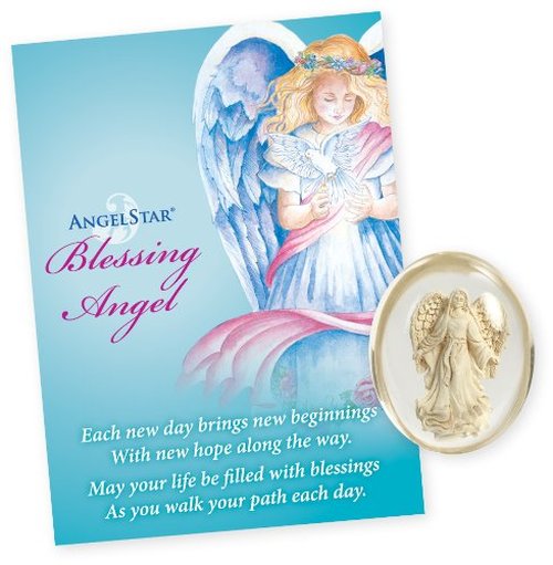 Angelstar 8707 Blessing Angel Worry Stone, 1-1/2"