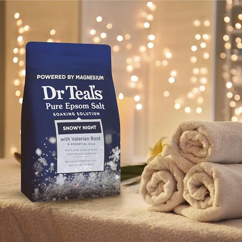 Dr Teal's Epsom Salt Magnesium Soak, Snowy Night, 3 lbs