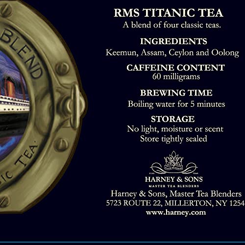 Harney & Sons RMS TITANIC Tea 20 Count Sachet Tin