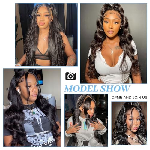 360 Lace Frontal Closure Body Wave Human Hair 12A Full 360 HD Transparent Lace Frontal 360 Body Wave Human Hair Closure 100% Human Hair Natural Black 20 Inch