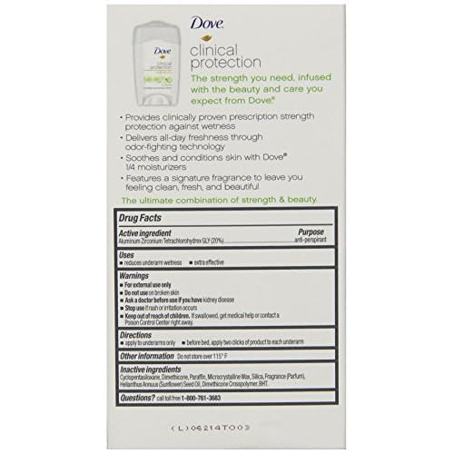 Dove Clinical Protection Antiperspirant, Cool Essentials, 1.7 Ounce (Pack of 1)