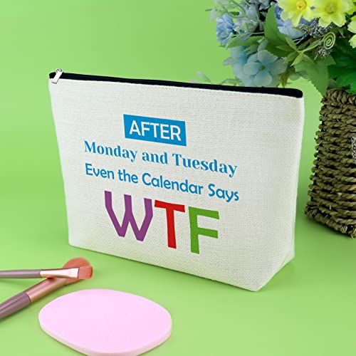 Coworkers Appreciation Gifts Makeup Bag Funny Colleague Gifts Work Friend Gift Thank You Gifts for Employees Sarcastic Friendship Gifts for Colleague Christmas Birthday Gifts Travel Cosmetic Pouch