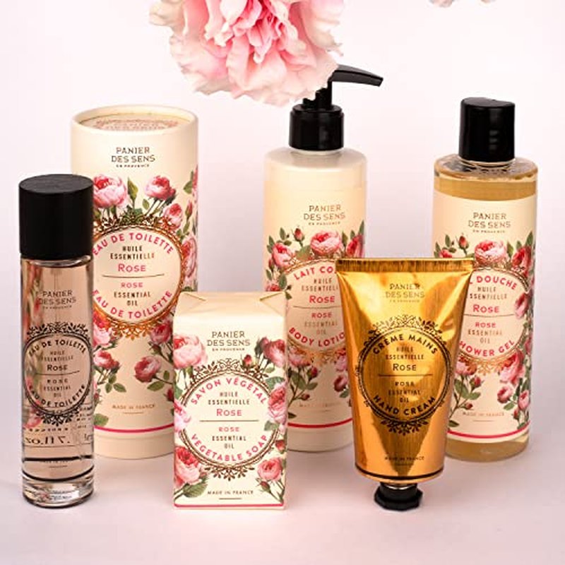Panier des Sens ? Rose Hand & Body Lotion for Dry Skin - Hydrating Body Cream for Women - Nourishing Fluid Body Moisturizer Shea Butter & Olive Oil - 97% Natural Ingredients Body Care - 8.45 Floz