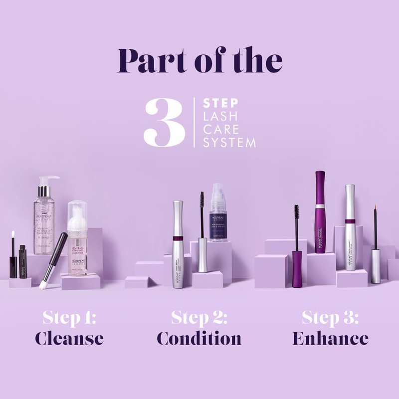 Nouveau Lashes Triple Enhance Lash Serum, Multifunctional Proteins, Triple Peptide Complex, Helps Improve Lash Length, Strength and Volume, Vegan, 5 ml