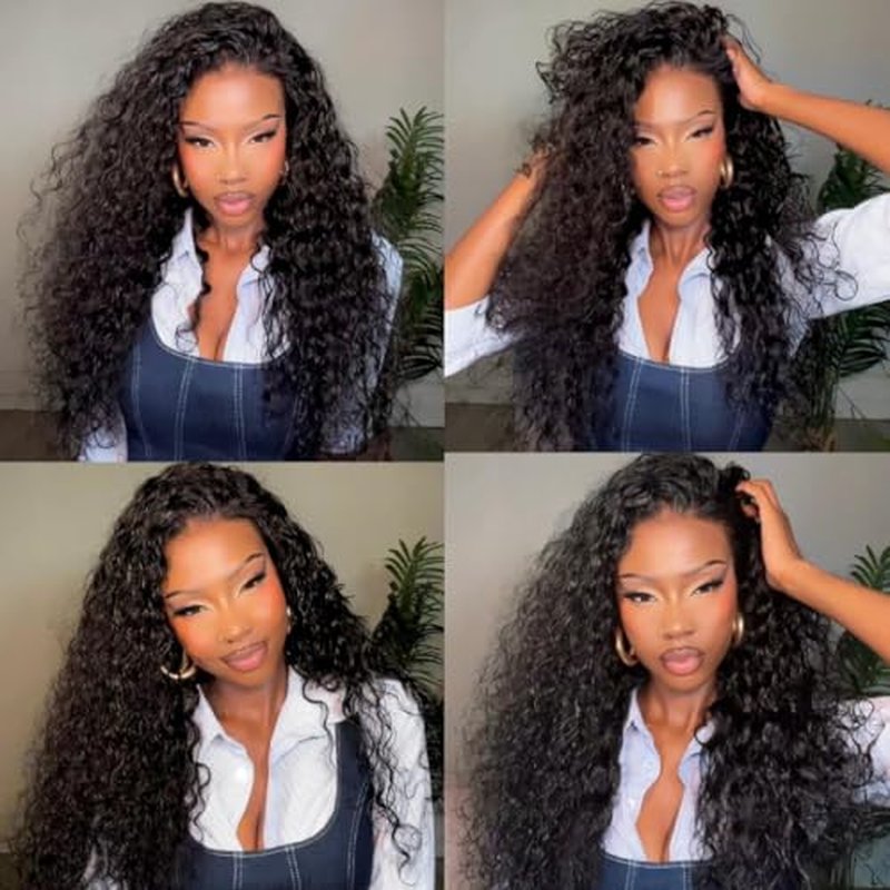 Human Hair Bundles Water Wave 12A Brazilian Virgin Curly Bundles Human Hair 100% Unprocessed Hair Natural Black Color 14 16 18 20 Inch