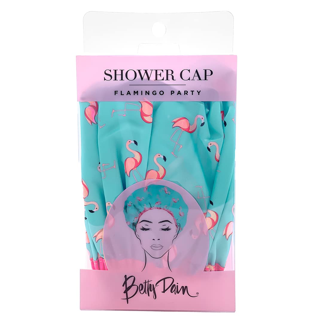 Reusable Shower Cap & Bath Cap & Lined, Oversized Waterproof Shower Caps Large Designed for all Hair Lengths with PEVA Lining & Elastic Band Stretch Hem Hair Hat - Fashionista Deco Dots