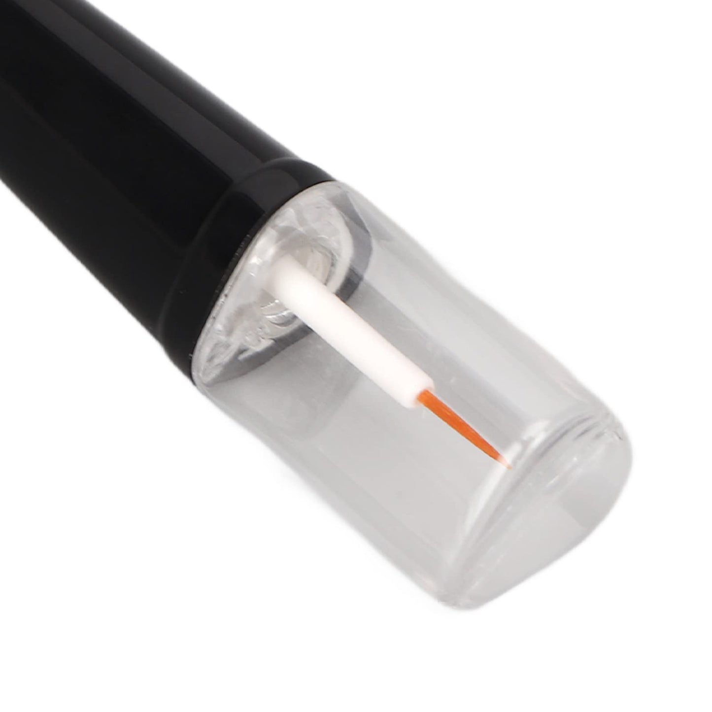 Liquid Bottle, 10pcs Eyelash Growth Liquid Bottle, Refillable Transparent Empty Tubes with Black Cover for Cosmetic 5ml
