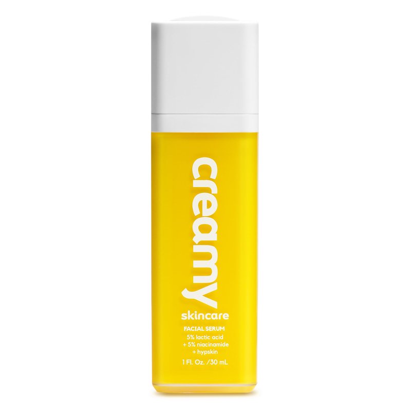 Creamy Skincare Hydrating 5% Serum, Moisturizing Face-Exfoliator with 5%, 5% Niacinamide, and Hypskin, Face Serum for Dry and Dull Skin, Gentle on All Skin Types, 1 fl oz/ 30mL