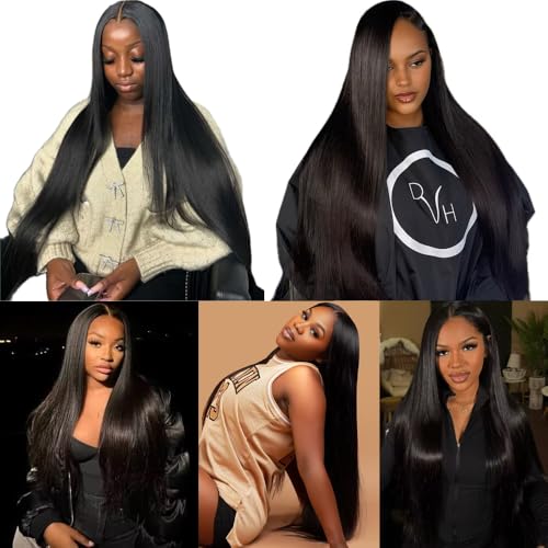 Straight Human Hair Bundles 12A 100% Unprocessed Brazilian Virgin Hair Weave 3 Bundles Deals 18 20 22 Inch Natural Black Bundles