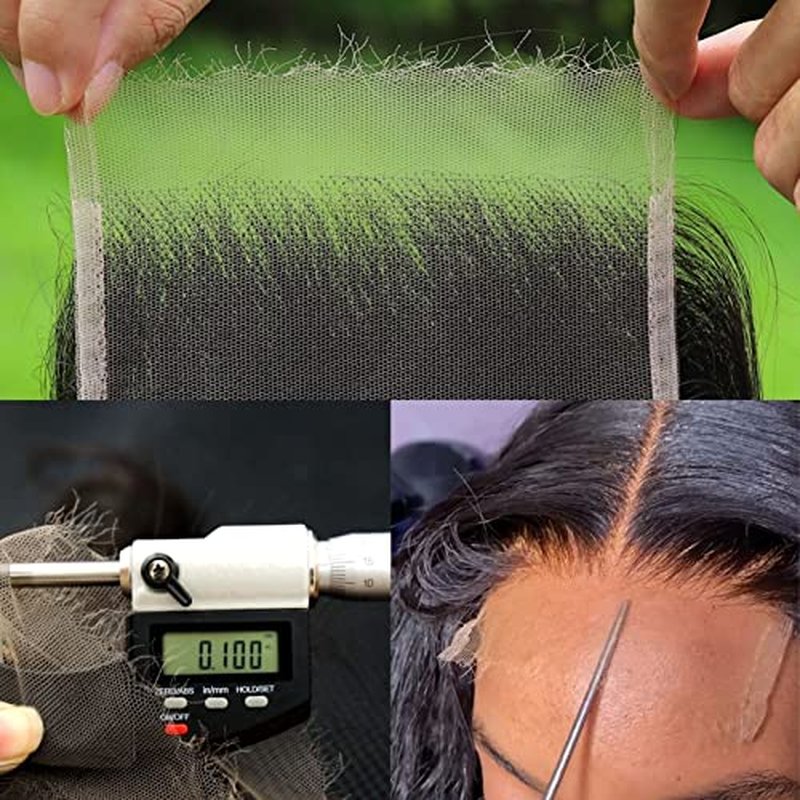 WOWANGEL 0.1mm Ultra-thin SKINLIKE Real HD Lace Closure, 5x5 Body Wave Unprocessed Virgin Human Hair Closure Pre Plucked Invisible Hair Knots Natural Hairline Invisible HD Lace - 20 Inch