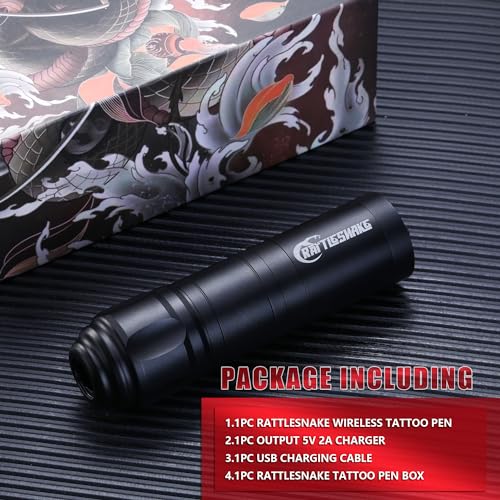 Rattlesnake Rotary Battery Pen Tattoo Machine Digital LED Display 4.2mm Stroke Length (TATTOO MACHINE)