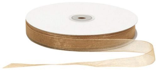 Berwick Offray LLC 796076 Simply Sheer Asiana Ribbon - 5/8" W X 100 yd - Gold Ribbon