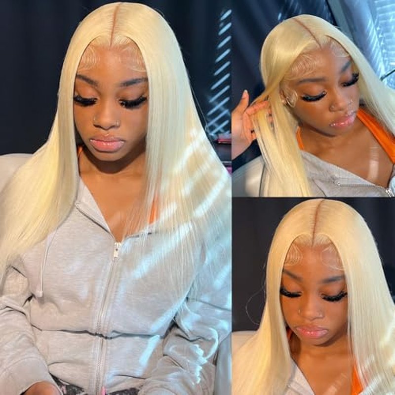 613 Lace Front Wig Human Hair Blonde 13x6 HD Transparent Lace Front Wigs Human Hair 200 Density 22 Inch