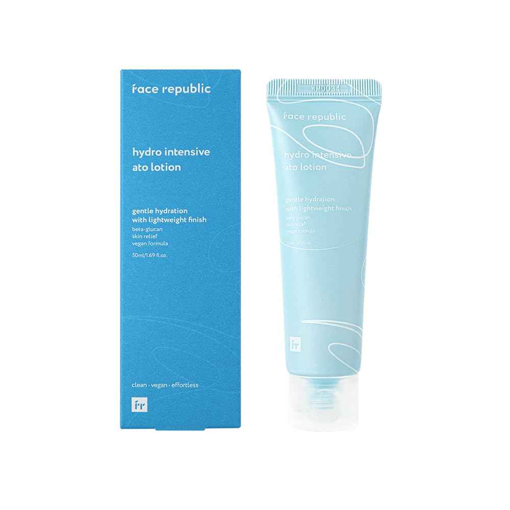 Face Republic Hydro Intensive Ato Lotion 50ml 1.69 fl oz | Relief cream for Sensitive Skin | Moisturizing, Soothing | Shea Butter, Ceramide NP, Beta-Glucan, Phytosterols | Vegan Korean Skin Care