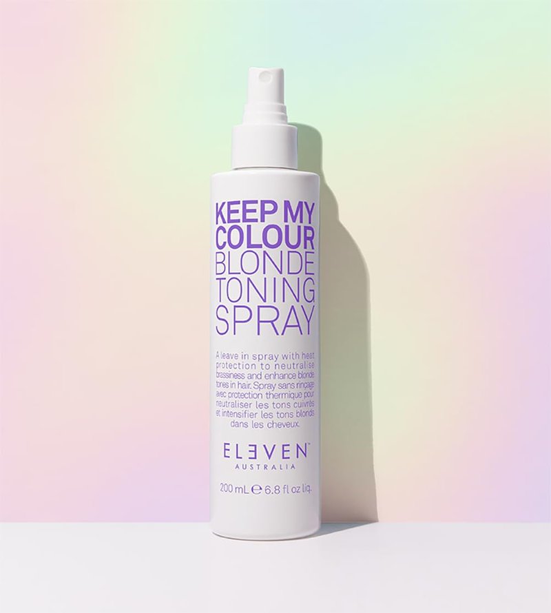 ELEVEN AUSTRALIA Keep My Colour Blonde Leave In Toning Spray - Purple Toner Hair Spray for Silver & Light Blonde Hair, Enhances Color for Brassy, Yellow Tones, Adds Shine, For Men & Women - 6.8 fl oz