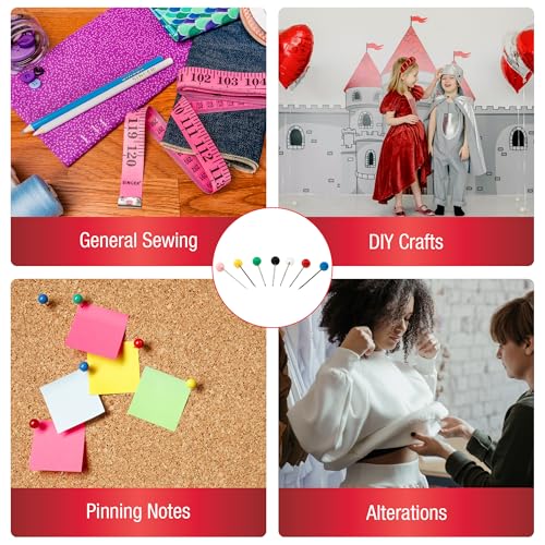 SINGER 40161 Ball Head Straight Pins in Flower Case, Size 17, 360-Count,