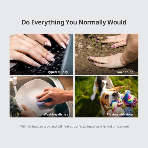 BTArtbox Press On Nails Almond - Amber Hoops, Tortoise Shell Short French Tip Press On Nails with Glue and Adhesive Tabs for Women, Soft Gel Glue On Nails in 16 Sizes - 32 Stick On Nails Kit