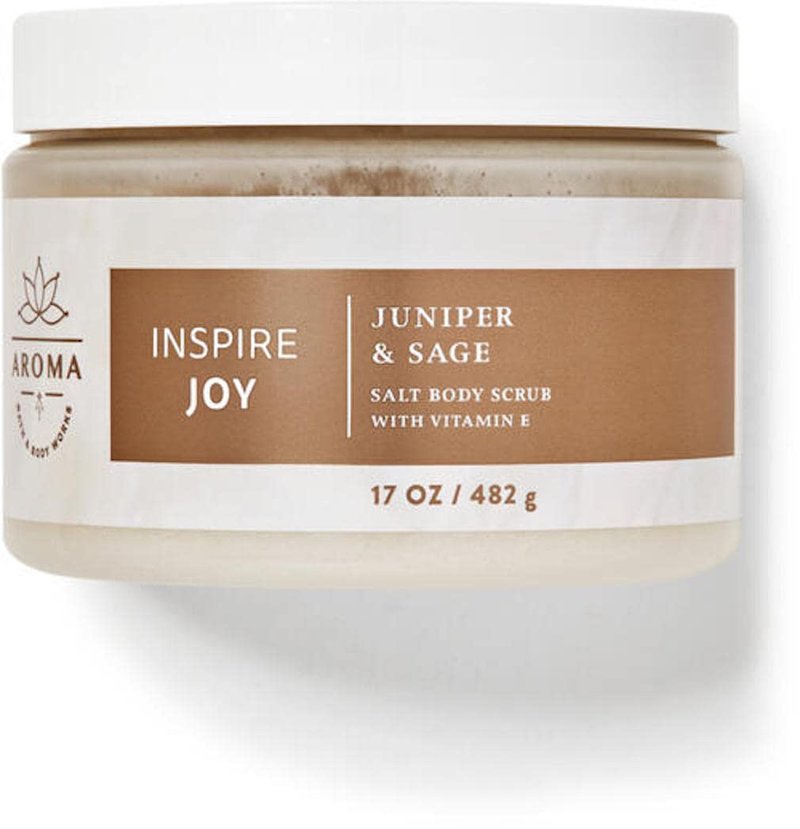 Bath and Body Works Aromatherapy Salt Scrub 17 Ounce (Juniper + Sage)