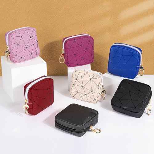 4.5" Mini Makeup Bag, Black Small Cosmetics Bag for Purse, Portable Makeup Pouch with Zipper for Women Girls, Christmas/Birthday/Wedding/Party Gifts (Black, Small)