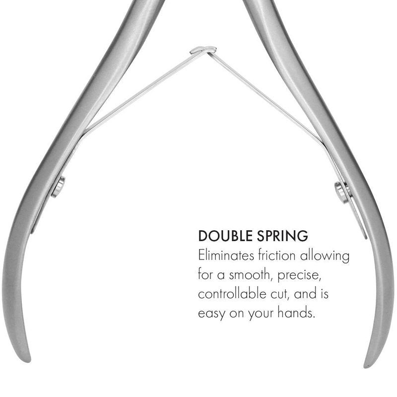 GERMANIKURE Standard Professional Cuticle Trimmer - 3/4 Full Jaw Nipper - Ethically Made in Germany - FINOX Stainless Steel Sharp Cuticle Remover in Leather Case – Manicure Tool, r177, 7mm