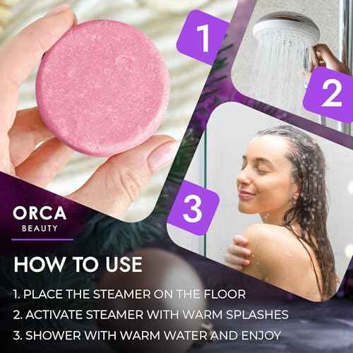 8-Pcs Shower Steamers Aromatherapy & Scented Candle - Birthday Self Care Relaxation Gifts for Women, Pampering Shower Bombs Aromatherapy, Spa Day Essentials, Christmas Purple Gift Bundle