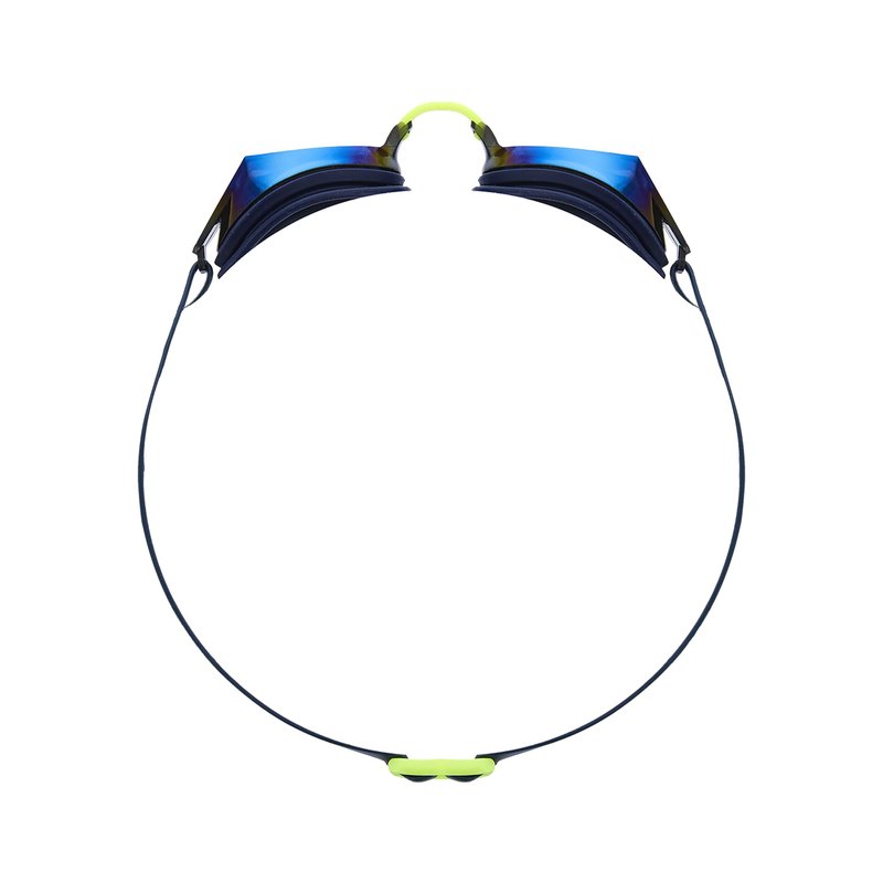 TYR Blackops 140 EV Racing Goggles – Mirrored Swim Goggles for Men & Women, Anti-Fog, UV Protection, Low Profile Competitive Swimming (Gold/Navy)