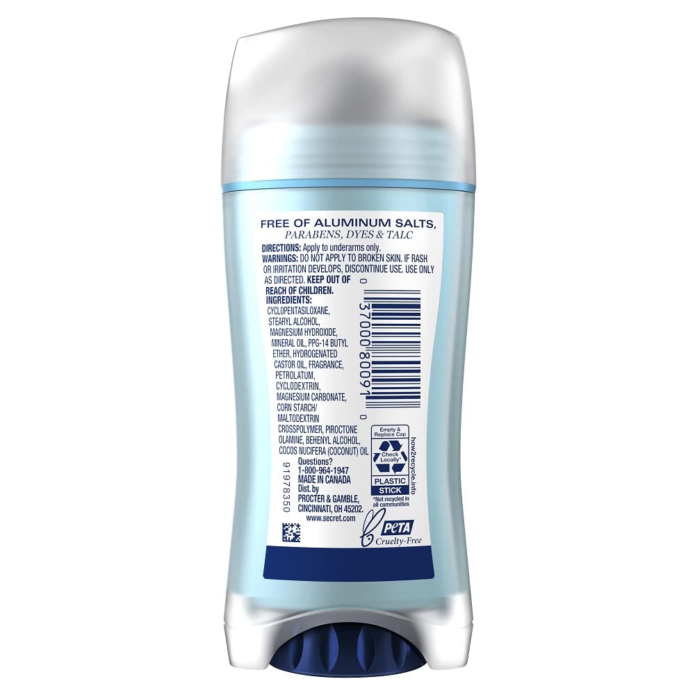 Secret Aluminum Free Deodorant for Women, Coconut, 2.4 oz