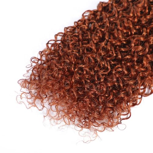 Reddish Brown Bundles Human Hair Curly Wave Bundles #33 Copper Red 3 Bundles 28 30 32 Inch Brazilian Remy Auburn Brown Human Hair Extensions 300g Total Double Weft for Women