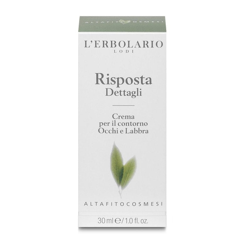 L'Erbolario Risposta Details Eye and Lip Contour Cream, 1 oz, Firming Eye Cream, with Shea Butter, Moisturizing and Nourishing, Cruelty-Free