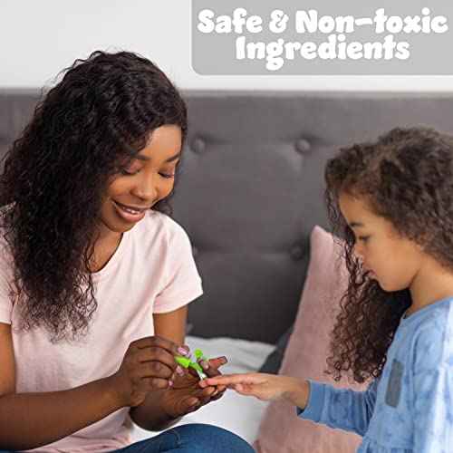 24pc Scented Nail Polish Value Pack - Shiny & Glitter Shades, Non-Toxic Water-Based Manicure & Pedicure Kit for Girls, Gift Set