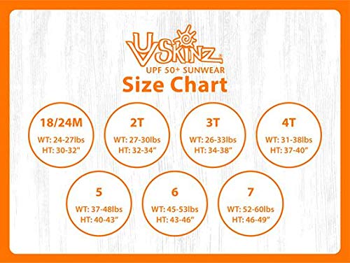 UV SKINZ UPF 50+ Girls 3-Piece Swim Set (7, Blue Ditzy Floral)