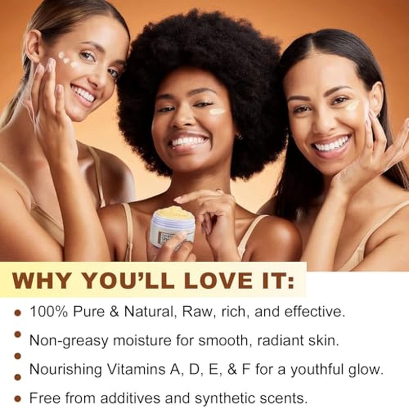 Shea Butter Raw Organic, Pure Shea Butter Unrefined for Skin and Hair Moisturizing - 100% Natural Vitamin A, E & F £¨120g£©