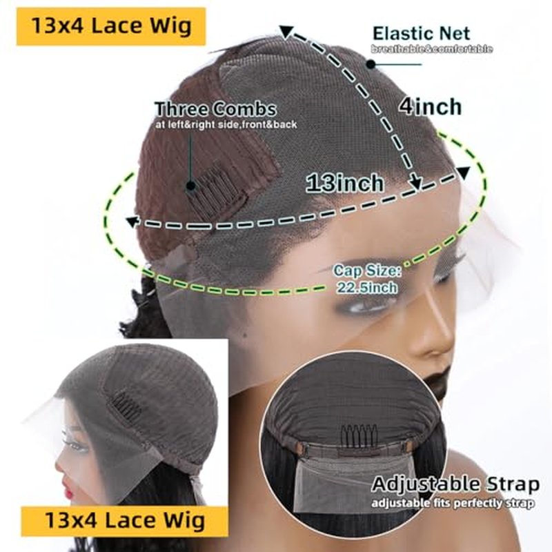 WINOW Deep Wave Lace Front Wigs Human Hair Pre Plucked 180% Density HD Transparent 13x4 Lace Frontal Wigs For Women Human Hair Lace Front Wigs Deep Curly Lace Front Wig (30 INCH)