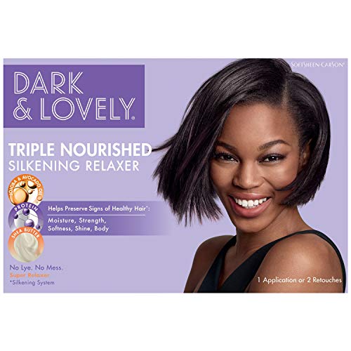 Dark and Lovely Healthy-Gloss 5 No-Lye Relaxer Kit, Super 1 ea (Pack of 3)