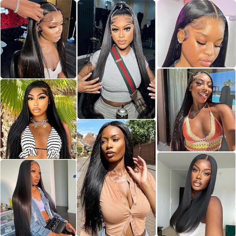 Straight 3 Bundles Human Hair 100% Unprocessed 12A Brazilian Hair 24 24 24 Inch Double Weft Natural Black