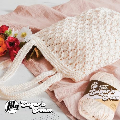Lily Sugar 'N Cream The Original Solid Yarn, 2.5oz, Medium 4 Gauge, 100% Cotton - Purple - Machine Wash & Dry